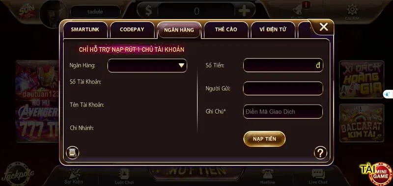 Sunwin 18 Điền chính xác các thông tin trong form đăng ký của cổng game