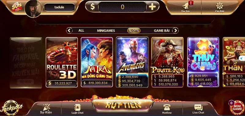 Sunwin 14 Sân chơi tập hợp những tựa game slots vô cùng hấp dẫn
