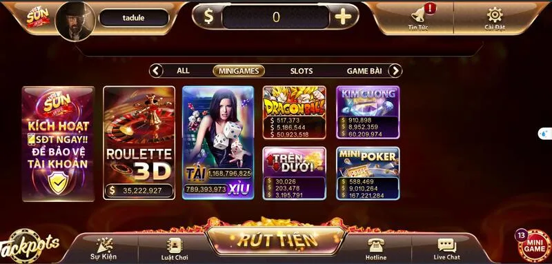 Sunwin 13 Sảnh minigame với cách chơi đơn giản và dễ dàng