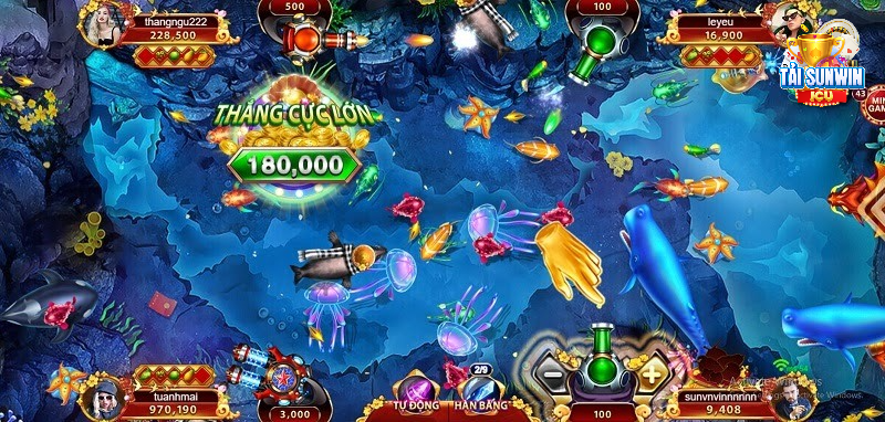 Vua Săn Cá Sunwin - Chinh Chiến Dưới Đáy Đại Dương Sâu Thẳm 4 Tính năng bắn tự động ngắm cực chuẩn