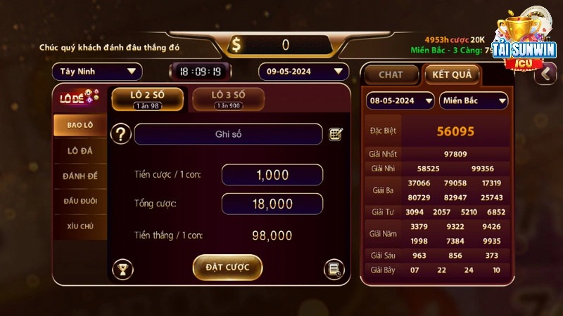 Xổ số sunwin - Nhận thưởng 1 ăn 900 không có giới hạn 4 Nhiều hình thức cá cược quen thuộc trong lô đề của cổng sunwin