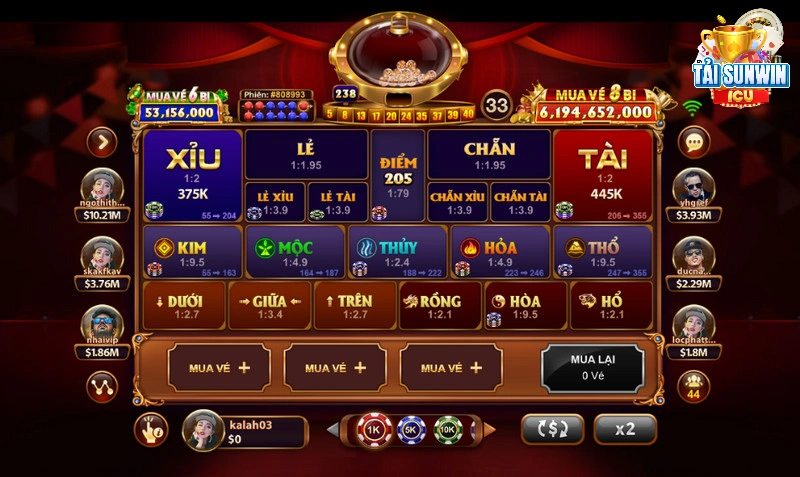 Xổ số sunwin - Nhận thưởng 1 ăn 900 không có giới hạn 3 Sự đa dạng cửa cược mang đến nhiều lựa chọn