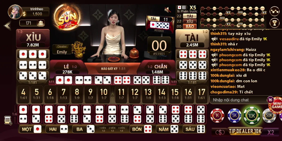 Sicbo tại Sunwin mang đến trải nghiệm chân thực